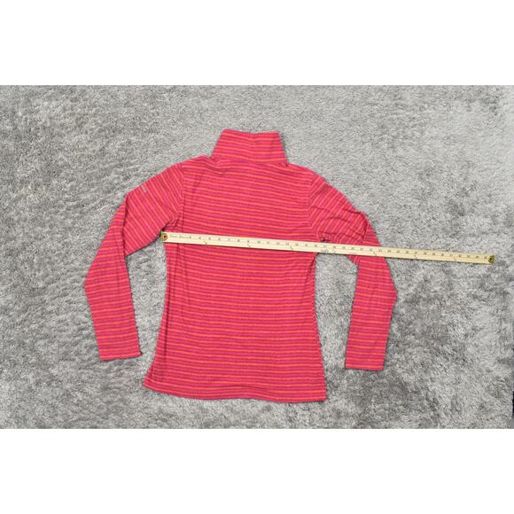 Columbia Women's Small Pink Pullover Sweater, Polyester, Half Zip Fleece - Picture 4 of 7